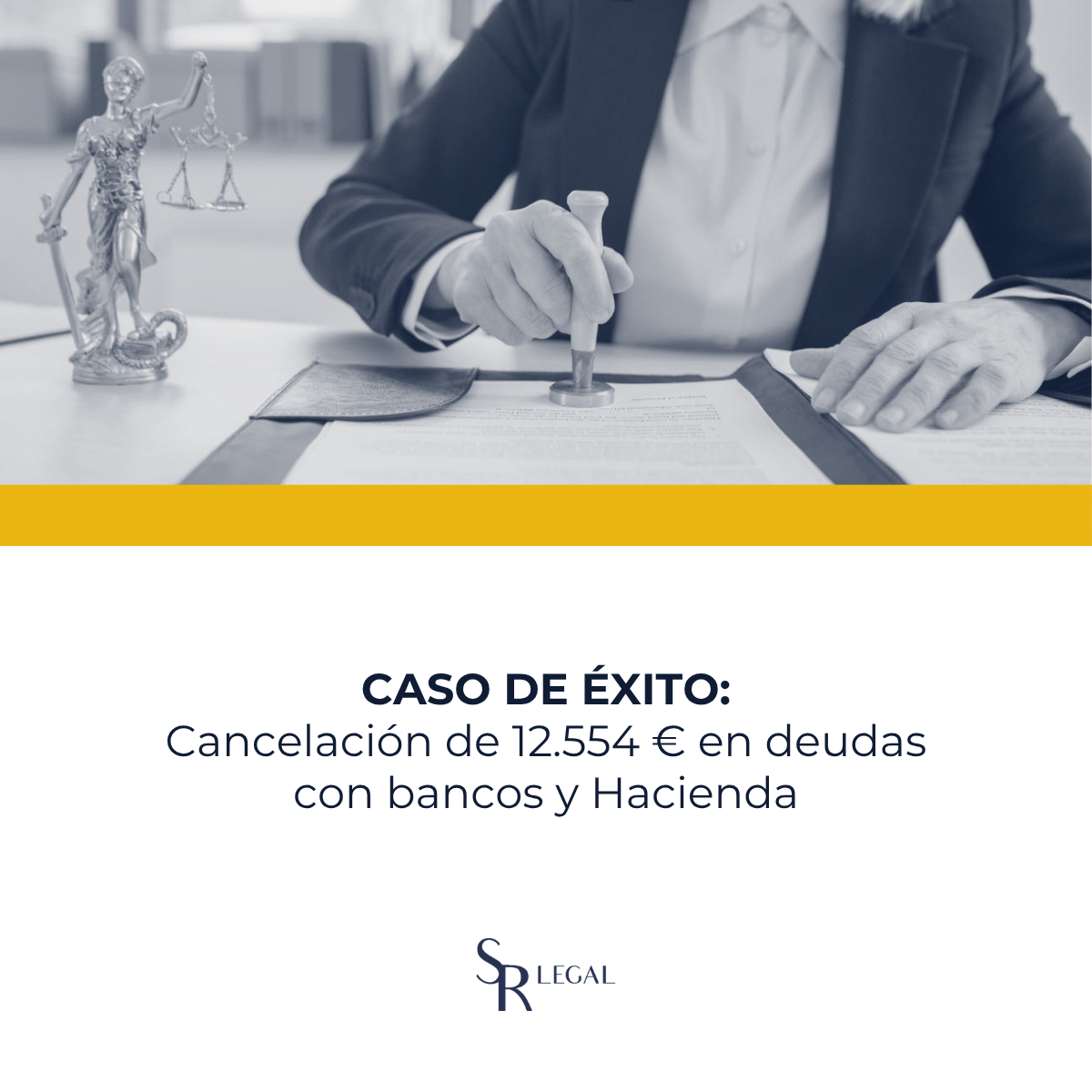 cancelación de 12.554 € en deudas